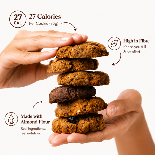 Low-calorie cookies made with almond flour for healthier weight loss snacking
